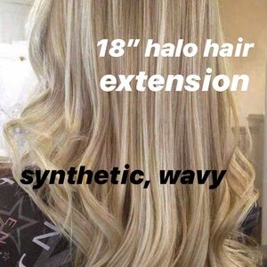 18” blonde halo hair extension